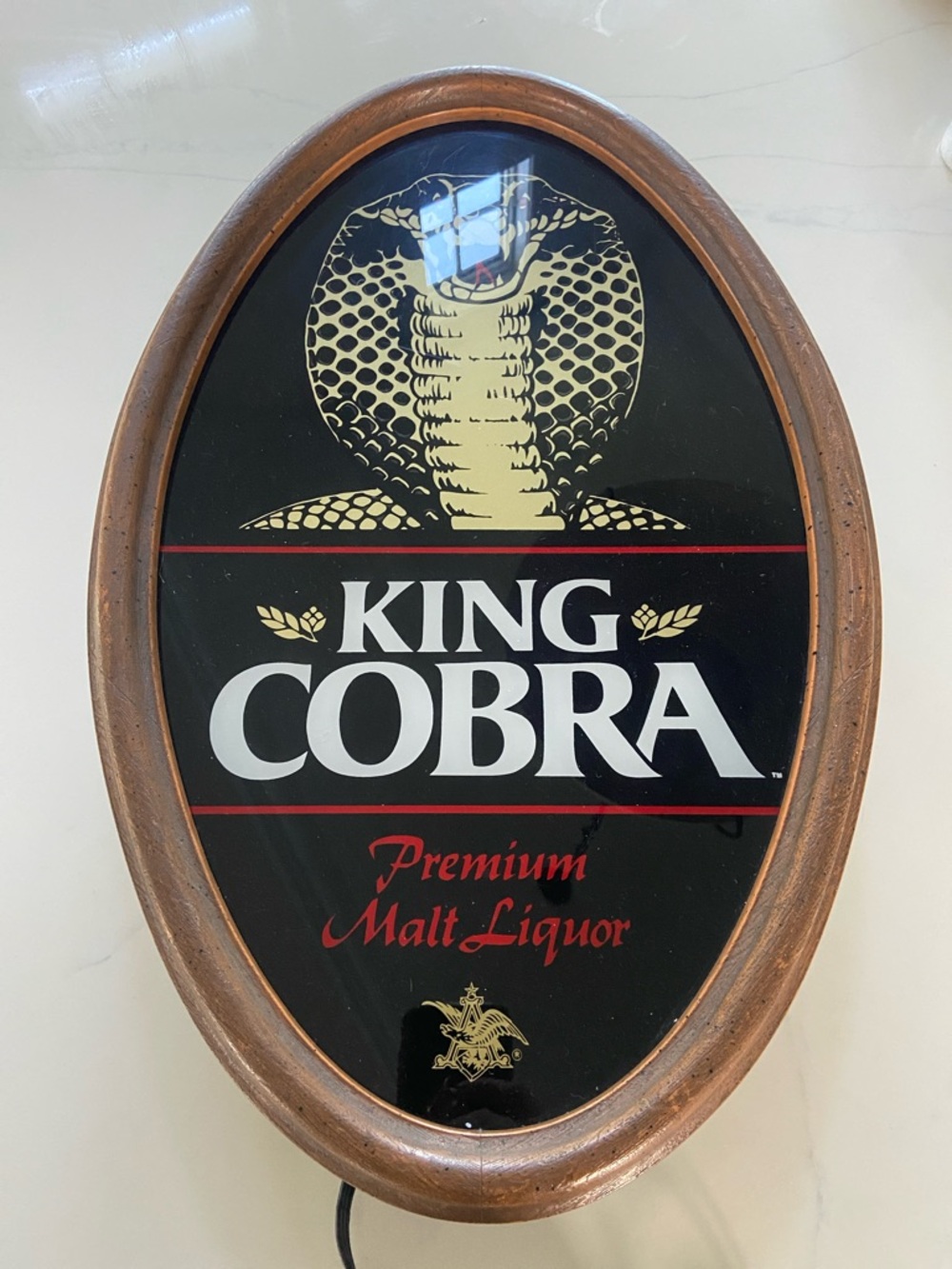 Premium Malt Liquor Lighted Wall Sign - Black and Gold vintage.. 1986